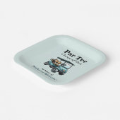 リタイアブルーゴルフカートPar Teeテーマ ペーパープレート (傾斜あり)