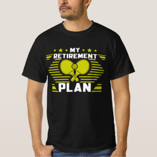 リタイアプランおもしろいピックボール退職したスローガン Tシャツ