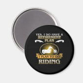 リタイアプランライディングバイクバイクもしくは自転車に乗る人バイク恋人 マグネット (正面/裏面)