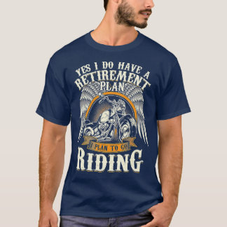 リタイアプラン乗馬ギフトバイク乗り手 Tシャツ