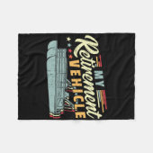 リタイアポンツーンボートキャプテンIオールドマンポンツーン フリースブランケット (正面(横))