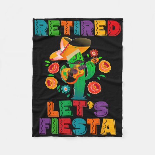リタイアメキシカーノレッツフィエスタ退職したシンコデ フリースブランケット (正面)