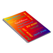 リタイアメモリーブック、鮮やかな虹 ノートブック (右側)