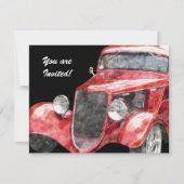 リタイアメンクラシックトパーティー改造コレクターカー 招待状 (正面)