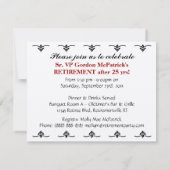 リタイアメンクラシックトパーティー改造コレクターカー 招待状 (裏面)