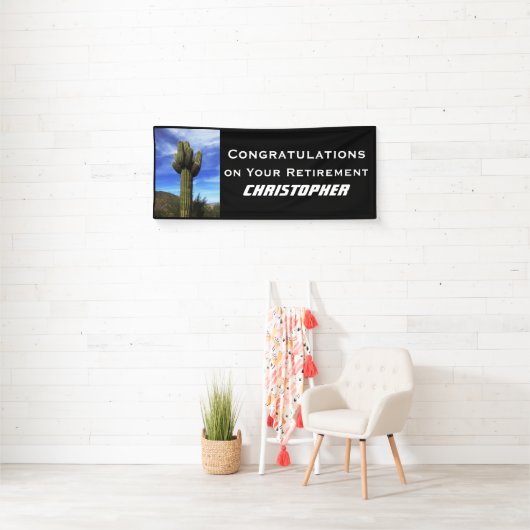 リタイアメントサグアロカクタスアリゾナジャンボ 横断幕 (インサイチュ)