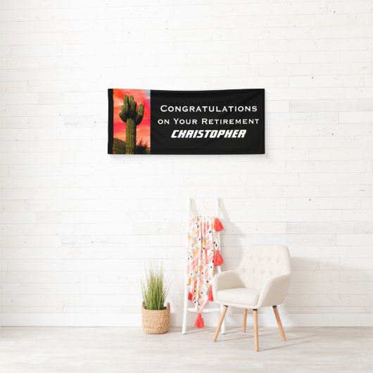 リタイアメントサグアロサクタスアリゾナサウスウエストジャンボ 横断幕 (インサイチュ)