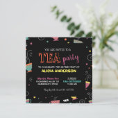 リタイアメントティーパーティー(鮮やかな色の熱いカップ) 招待状 (スタンド正面)