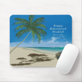 リタイアメントトロピカルサンドビーチカスタム文字 マウスパッド (マウス)