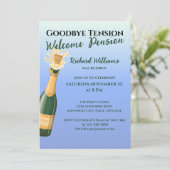 リタイアメントパーティーさようならテンションシャンパン 招待状 (スタンド正面)
