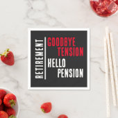 リタイアメントパーティーさようならテンションHello Pension スタンダードカクテルナプキン (インサイチュ)