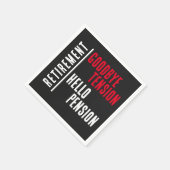 リタイアメントパーティーさようならテンションHello Pension スタンダードカクテルナプキン (角)