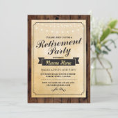 リタイアメントパーティーウッ退職したドライト招待状 招待状 (スタンド正面)