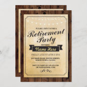 リタイアメントパーティーウッ退職したドライト招待状 招待状 (正面/裏面)