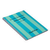 リタイアメントパーティーゲストブックブルー/グリーンストライプ ノートブック (右側)