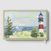 リタイアメントパーティーコースタルライトハウスゴールドフォイル ゲストブック (裏面)