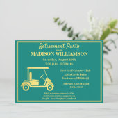 リタイアメントパーティーゴルフグリーン&金ゴールド     招待状 (スタンド正面)