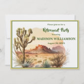 リタイアメントパーティーサウスウェスト水カラーシーン 案内状 (正面)