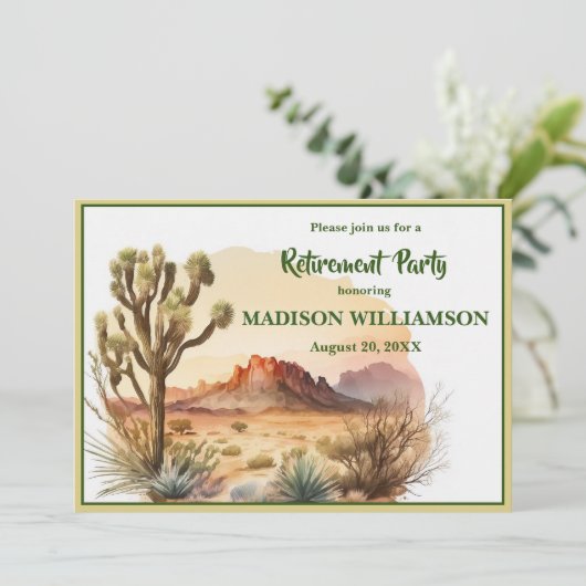 リタイアメントパーティーサウスウェスト水カラーシーン 案内状 (スタンド正面)