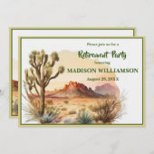 リタイアメントパーティーサウスウェスト水カラーシーン 案内状 (正面/裏面)