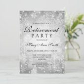 リタイアメントパーティーシルバーウィンター《写真》ぼけ味ライト 招待状 (スタンド正面)