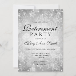リタイアメントパーティーシルバーウィンター《写真》ぼけ味ライト 招待状
