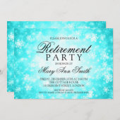 リタイアメントパーティーターコイズウィンターワンダーランド 招待状 (正面/裏面)