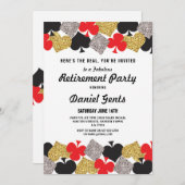 リタイアメントパーティーラスベガスカジノロイヤル招待状 招待状 (正面/裏面)