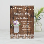 リタイアメントパーティーレースウッドメイソンジャー招待状 招待状 (スタンド正面)