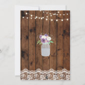 リタイアメントパーティーレースウッドメイソンジャー招待状 招待状 (裏面)