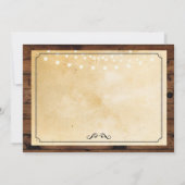 リタイアメントパーティーヴィンテージ退職した紙ウッド招待状 招待状 (裏面)