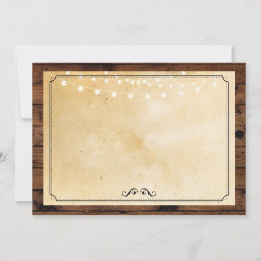 リタイアメントパーティーヴィンテージ退職した紙ウッド招待状 招待状 (裏面)