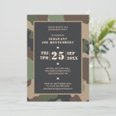 リタイアメントパーティー軍隊ウッドランドカモフラージュ 招待状 (スタンド正面)