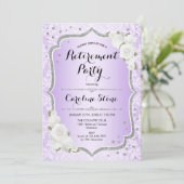 リタイアメントパーティー – パープルシルバーホワイトローズ 招待状 (スタンド正面)