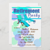 リタイアメントパーティー/ラウンジチェア 招待状 (正面/裏面)