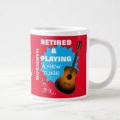 リタイアメントミュージシャンおもしろいことわざギターグラフィック ジャンボコーヒーマグカップ (右)