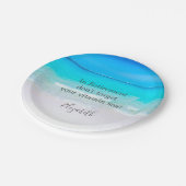 リタイアメント引用文ビーチシーアンドサンド ペーパープレート (アングル)