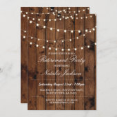 リタイアメント招待状ウッエレガントドライト招待状 招待状 (正面/裏面)