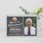 リタイアメント招待状フォト応援ビアパブパーティー 招待状 (スタンド正面)