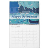 リタイアメント2016カレンダーアートブルーボート2ページ カレンダー (2月 2026)