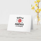 リタイアメント・グランマ・素晴らしギフト・退職したナース カード (黄色い花)