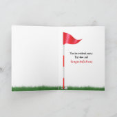 リタイアメント ゴルフボール 芝生の中 カード (内部)