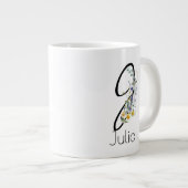 リタイアメント ソフトモノグラム 上司 水彩 ジャンボコーヒーマグカップ (正面右)