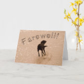 リタイアメント・ファランニングイバー・ラブラドールのビーチ カード (黄色い花)