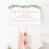 リタイアメント フローラル トロピカル スクリプト コングラッツ 横断幕 (インサイチュ)