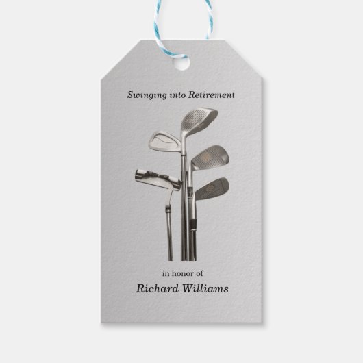 リタイアモダンルゴルフスポーツゴルフクラブ ギフトタグ (正面)
