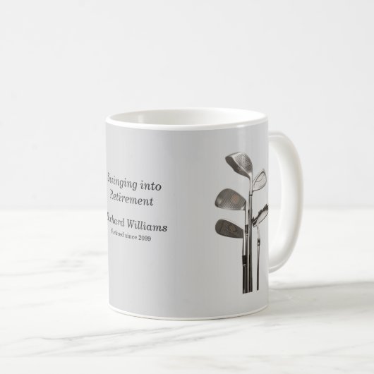 リタイアモダンルゴルフスポーツゴルフクラブ コーヒーマグカップ (正面右)