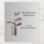 リタイアモダンルゴルフスポーツゴルフクラブ ワインラベル (シングルラベル)