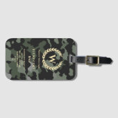 リタイアモダンルゴルフモノグラムラッキーゴルフバッグ ラゲッジタグ (正面横)