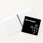 リタイアモノグラム水彩バラ白黒 ノートブック (内部)